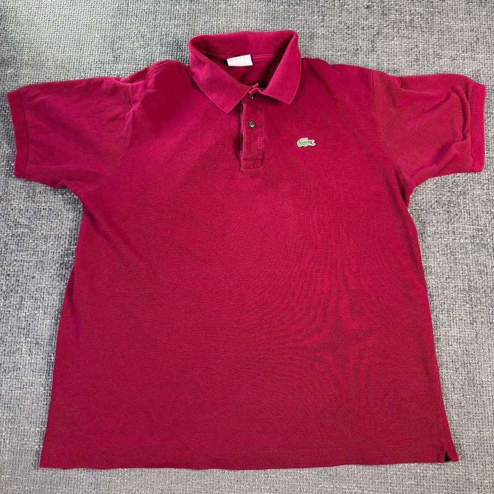Lacoste Polo Shirt Mens XL Red Short Sleeve Pique Cotton Classic Logo